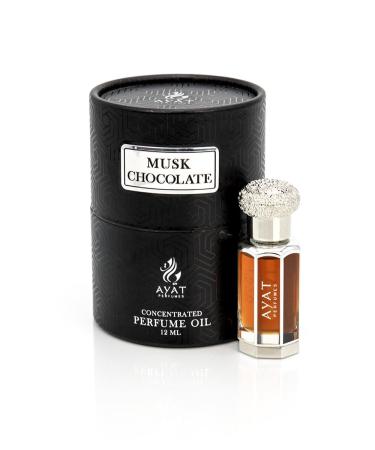 AYAT PERFUMES Perfume Extract 12ml | Pretty Bottle Packaged in an Elegant Box | Alcohol-Free Unisex Attar | Long Lasting Fragrance Oil | Arabian scent Made Designed in Dubai (Musk Chocolate)