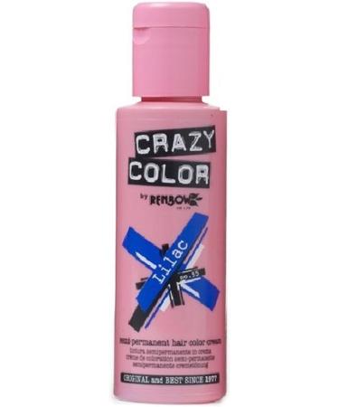  Crazy Color 2 x Crazy Color Semi Permanent Hair Colour Dyes by Renbow 100 ml Lilac 55 - Buy Online on GoSupps.com