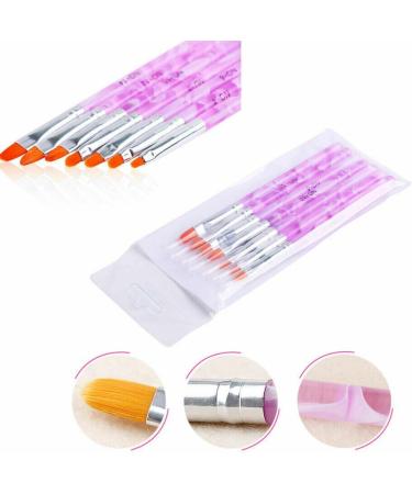 7 Nail Brushes | Tool Professional UV Gel Brush Pen | Brush Pen Nail Art Painting | Nail Art Tips Builder Brush Nail Painting Polish Brush Pen Nail Clean Up Brush Set for Home and Salon Use. - Buy Online on GoSupps.com