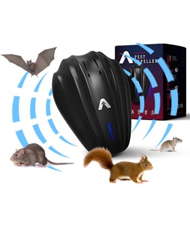New 2023 Ultrasonic Pest Repeller Plug in  Outdoor/Indoor Electronic Pest Repellent - Get Rid of Rat Bat Mouse Squirrel Bug Bee Ant Spider Wasp Cockroach Fly Mosquito Rodent Termite Roach Black