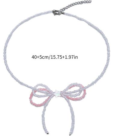 Silay Lian Xue Elegant Pink Loop & Star Necklace | Handmade Celbrebest Chain Jewelry for Women & Girls - Stylish Accessory - Buy Online on GoSupps.com