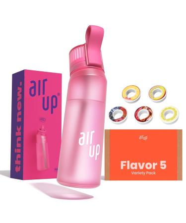 Bouteille d'eau officielle (650 ml) rose vif + capsules Flavor Fiesta eau | Bouteille aromatis e sans sucre