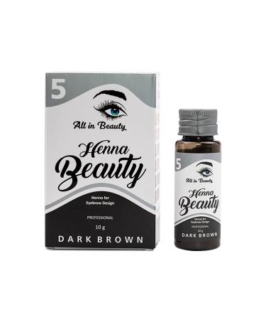 All in Beauty Henna for Brow Coloring and Tinting  Made from Natural and Harmless Ingredients  Tint your Brows  Long Lasting and Waterproof (Dark Brown)