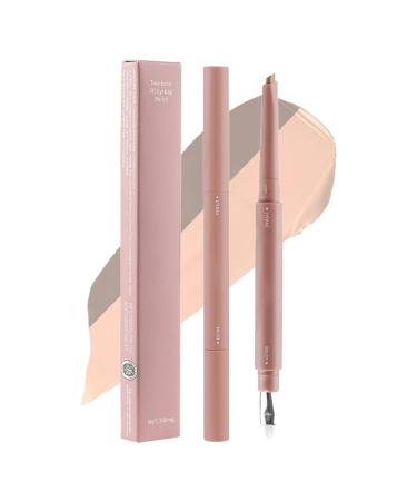 Light-Reflecting Eye Concealer Stick - Two-Color Dark Circle Concealer Pen 2.5g Eyeshadow for Women - For Birthdays Parties Travel Stage Performances