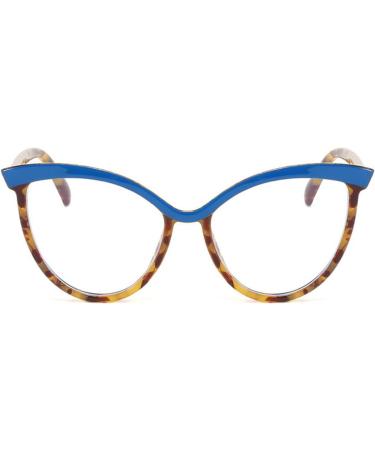 Shop Laureles Blue Light Blocking Reading Glasses for Women - Magnifying Computer Eyeglasses in Blue Leopard 2.25x Frame - Buy Online on GoSupps.com