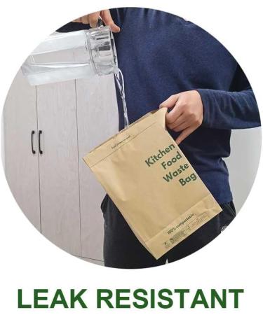 Greenliving Supplies - Kitchen Food Waste Bags - Compostable bags - Leak Resistant - Plastic Free - 40 Small Garbage Bags - Buy Online on GoSupps.com