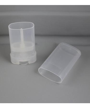 Goege 15 ML Clear Oval Deodorant Containers Lip Balm Tubes - BPA Free (10 Pcs) - Buy Online on GoSupps.com
