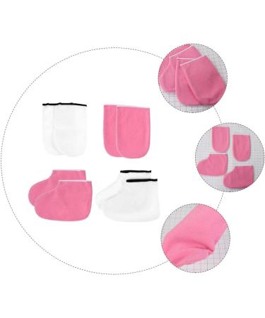 FOMIYES 10 Sets Leather Horn Boots Foot Spa Sock Nail Tools Manicure Tools Paraffin Foot Pedicure Remover Spa Skin Care Gloves Nursing Spa Tool Work Polyester Lining Hand Hot Wax - Buy Online on GoSupps.com