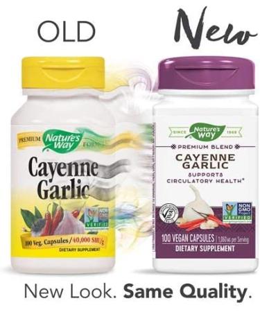 Nature's Way Cayenne Garlic 40,000 HU Potency 100 Vcaps - 100 Count - Buy Online on GoSupps.com