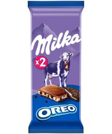  G n rique Milka - Oreo Chocolate Bar 200g - The perfect combination of smooth milk chocolate and crunchy Oreo biscuit pieces - Pack of 4 - Buy Online on GoSupps.com
