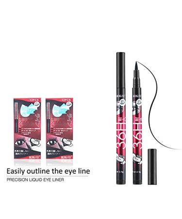 2pcs Black Waterproof Eyeliner Pencil & Liquid Pen Set, Long Lasting Natural Eye Makeup - Buy Online on GoSupps.com