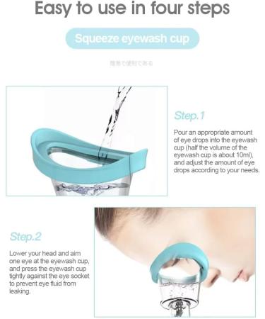 Transparent Washer Relieve Eye Fatigue Dry Squeeze Silicone Eye Cup Pink - Buy Online on GoSupps.com