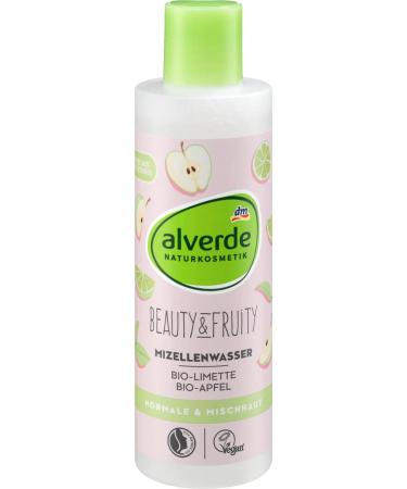 Alverde Beauty & Fruity Micellar Water | With Apple and Lime Extracts | Effectively Removes Makeup | Cares for the Skin and Protects It from Dryness | 200 ml