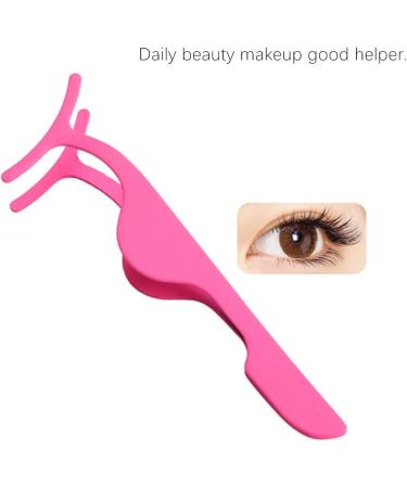 False Eyelash Applicator Set - 2PCS Stainless Steel Tweezers for Easy Magnetic Eyelash Application | Pink & Black - Buy Online on GoSupps.com