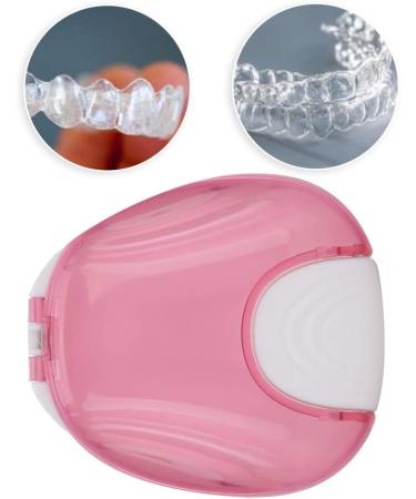 Orthodontic Storage Case - Portable Waterproof Denture Box for Adults - Pink | International Shipping Available - Buy Online on GoSupps.com
