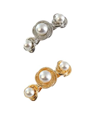 FRCOLOR Girl Hair Accessories Spiral Pearl Clip Fine Clip pearl barrette clips clips barrette large pearl women Women Barrette alloy woman Changchun French Barrette Hair Clips