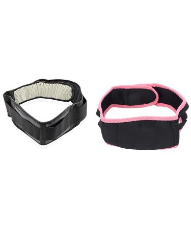 Minghunian 1 x facial correction sleep mask massage and 1 x magnetic therapy back waist support belt