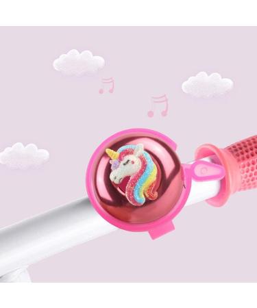 KSdeal Pink Unicorn Bike Bell for Kids | Aluminum Children's Bicycle Accessory with Loud Clear Sound (Right Hand) - Buy Online on GoSupps.com