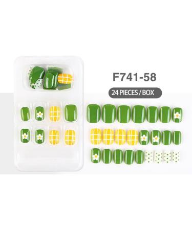 dijiusidy False Nail Perfect Matching Simple to Wear Fingernail Full Coverage Press Type Strong Viscosity Adjustable Paster Type 10 F741 Type 10 F741 - Buy Online on GoSupps.com