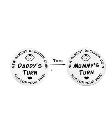 Funny Decision Coin for New Parents Gifts for New Mum Dad Newborn Baby Gifts