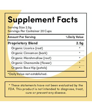 Organic Chamomile Digestive Tea for Leaky Gut & Stomach Calming | AIP Diet, Autoimmune Protocol, IBS, Diverticulitis | Paleo Friendly with Licorice & Marshmallow Root - Buy Online on GoSupps.com