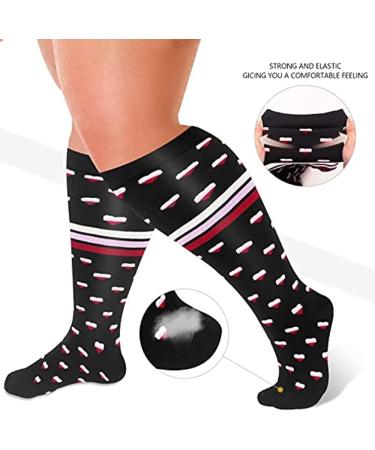 Diu Life Plus Size Compression Socks for Women & Men - 3 Pairs Extra Large Knee-High Stockings - Wide Calf Fit for Nurses, Sports, and Fitness - Buy Online on GoSupps.com