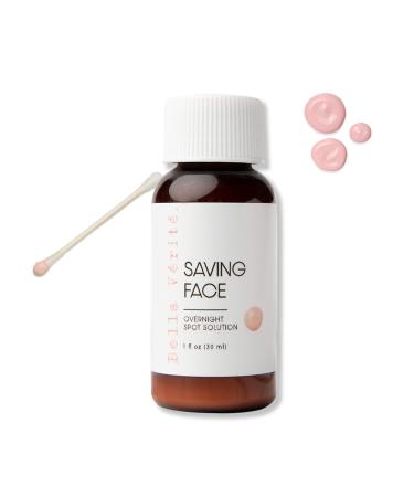 Bella V rit . Saving Face | Salicylic Acid Overnight Spot Treatment | Colloidal Sulfur & Zinc Oxide | Acne Treatment for Teens and Adults | Vegan & Talc-Free | Made in USA | 1 Fl Oz