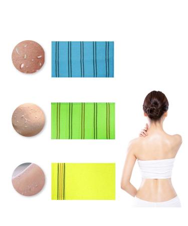 Large Size Exfoliating Bath Washcloth Gloves Korean Beauty Towel for Shower  Spa  Massage and Body Scrub  Dead Skin Cell Remover - Set 3 Mitt ( Different Strength)