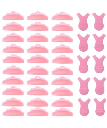 15 Pairs of Large Lash Lifting Silicon Curlers Shields Pads Pink & 10 Y Combs for Lash Lift Perming Lifting Large Size Eyelash Lifting Perming Curlers Pads Shields Eyeluvlashes