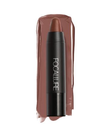 FOCALLURE Ultra Chic Matte Lipstick Rich Vitamin E Lip Crayon Lightweight Matte Color without Drying or Fading Long Lasting Waterproof Lips Makeup ROSE TAUPE