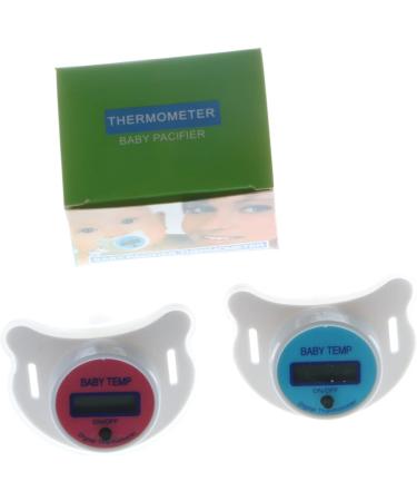 Digital Nipple-Shaped Thermometer for Babies - High Accuracy LCD Display - Fever Monitor Gauge - Oral Mouth Temperature Measuring - Pink/Blue - Buy Online on GoSupps.com