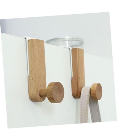 CIYODO Clothes 2pcs Towel Hook Wood Coat Hooks Scarf Hanger Coat Rack Door Hanger Door Hook Car Door Shower Door - Buy Online on GoSupps.com