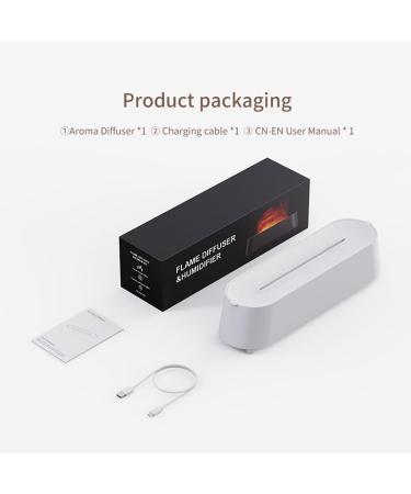 Airmpa 200ml Aroma Diffuser - Flame Effect Humidifier with 7 Color Lights for Essential Oils - Perfect for Bedroom Office & Yoga (Black) - Buy Online on GoSupps.com