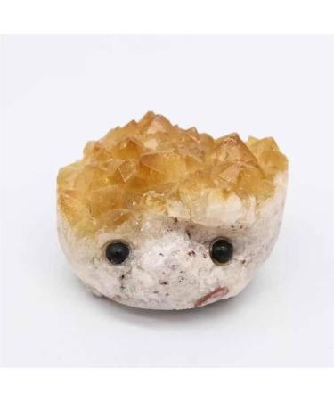 1pc 4cm-6cm Natural Mini Sized Citrine Hedgehog Crystal Stone Gift for Decoration Suitable for Home Crystals Stone Mineral Specimen - Buy Online on GoSupps.com