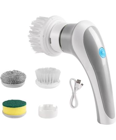 Electric spinn Scrubber Cordless spinn Cleaner Rechargeable Electric spinn Scrubber Replaceable Drill Brush Heads with 3 Brush Head Options Electric Power Scrubber for Kitchen Bathroom Car Tile Grey - Buy Online on GoSupps.com