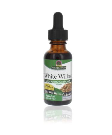 Nature's Answer Alcohol-Free White Willow Bark Extract, 1-Fluid Ounce Alcohol Free | Super Concentrated | Vegetarian, Non-GMO, Gluten Free Liquid - Buy Online on GoSupps.com