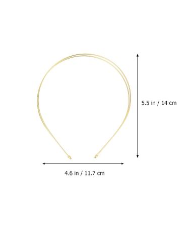 Lurrose 4 Pcs Gold Metal Double Headband Set - Simple and Elegant Wire Headbands for Women and Girls - Perfect for Wedding and Everyday Wear - Buy Online on GoSupps.com