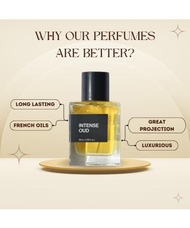 House Of Amoha Intense Oud Unisex Perfume | Eau de Parfum (EDP) Spray for Men & Women | Strong & Long Lasting Fragrance | Luxury Gift for Him & Her | Oudh - Buy Online on GoSupps.com
