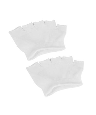 Beaupretty 4 pair of no-show socks half-socks women's socks women's pumps toe cap made of cotton sports shoes for women-half socks five toe socks elasticity invisible socks