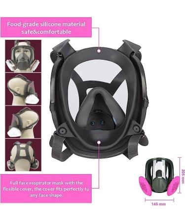 Full Face Respirator Mask with Filters 17 in1 6800 Reusable Respirator Paint Spray Dust Shield Cover Mask Ideal for Painting Spray Epoxy Resin Car Spraying Dust Polishing Welding Sanding - Buy Online on GoSupps.com