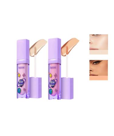 Moisturizing Concealer Stick Lightweight Full Coverage Long Lasting Conceals Corrects Hydrates Long-Wear Matte Finish Waterproof & Lightweight For All Skin 2 Pcs (0104)