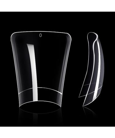 SINOKAME 500PCS Clear Duck Feet Fan Flare Nail Tips for Acrylic Nails - Y2K Vibe with Random Charms | 10 Sizes Half Cover Medium - Buy Online on GoSupps.com