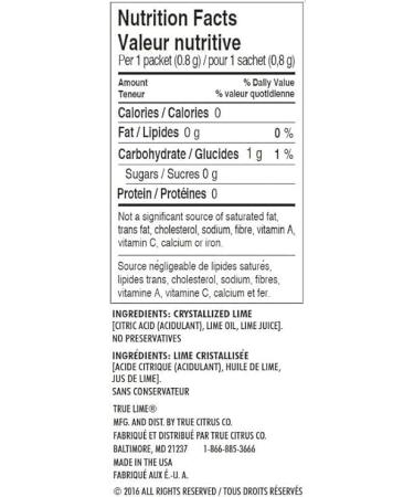 TRUE LIME Water Enhancer (128 Packets | 32 Packets each box x 4) | Zero Calorie Unsweetened Water Flavouring | For Water Bottled Water & Recipes | Water Flavor Packets Made with Real Citrus - 4 Pack - Buy Online on GoSupps.com