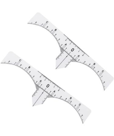 FOMIYES 10pcs Set Eyebrow Measure Ruler Sticker Makeup Ruler Guide Eyebrow Stencil Template Disposable - Buy Online on GoSupps.com