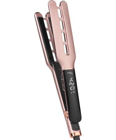 Professional Rose Gold Ceramic Hair Straightener - 4x9mm Plates Digital Temperature Control for Long Thick Hair - International Shipping Available - Buy Online on GoSupps.com