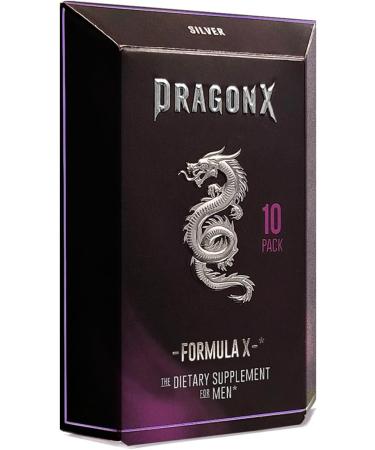 DRAGONX Silver Male Supplement for Stamina Strength Energy Endurance and Drive. Fast Acting Long Lasting Formula | 10 Capsules - Buy Online on GoSupps.com