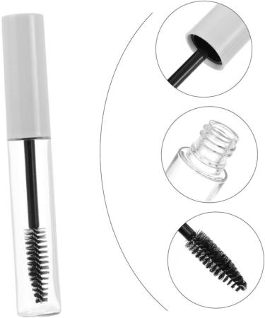 Angoily 11pcs Eyelash Tube Portable Mascara Bottle Lip Gloss Bottle Tubes Vials Mascara Tube White Plastic - Buy Online on GoSupps.com