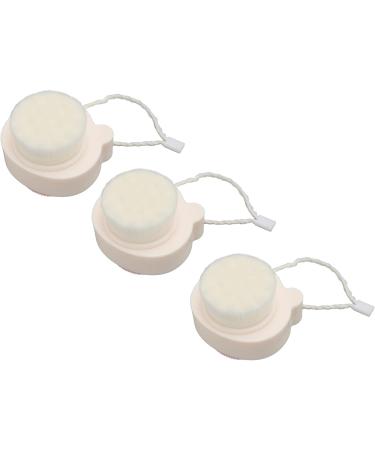 Facial Scrubber Facial Cleansing Brush Super Soft Fiber Bristles Silicone Double Sided for Pore Deep Cleaning Daily (White Handle with Pink Silicone) - Buy Online on GoSupps.com