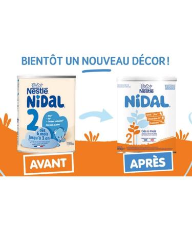Nestl Nidal 2 Baby Milk Powder 6 to 12 Months - Box of 800 g - Buy Online on GoSupps.com