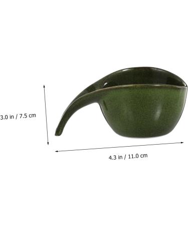 OUNONA 1pc Side Dishes Ceramic Sauce Dispenser Pinch Bowls Appetizer Caviar Cup Mini Sauce Jug Saucer Plate Snack Serving Dish Spice Dish Vinegar Japanese-Style Ceramics Dessert re-usable 11x7.5x5CM Green - Buy Online on GoSupps.com